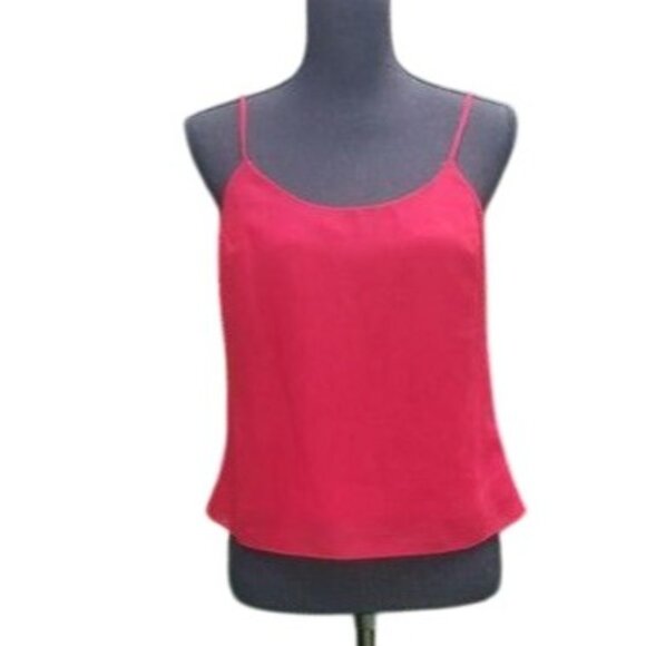 Metaphor Red Polyester Spaghetti Strap Cami Tank Top low back sexy casual Size S - Picture 1 of 3